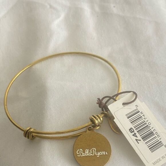 NWT BellaRyann cut style lovers bangle gold color - Picture 4 of 5